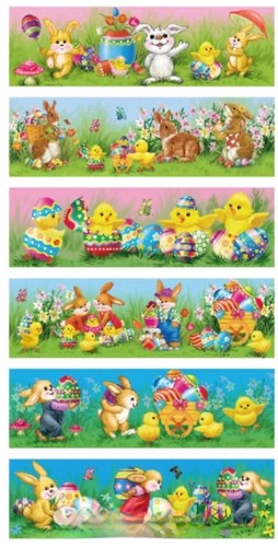 ✝️✨6 Easter Egg Sleeves+ 2 Bonus Shrink Wrap Sleeve-Bunnies & Chicks Heat Wrap - Picture 2 of 2