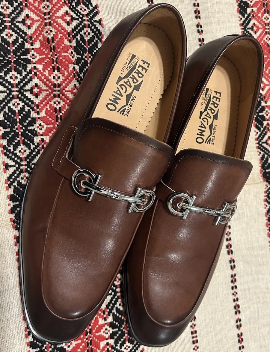 Ferragamo — Salvador Ferragamo Gancini Bit Loafers Sz 46
