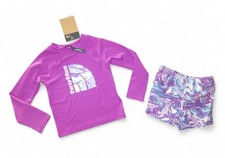 The North Face Toddler Girls Swim Shorts Rash Guard Shirt Cactus Flower 4 NWT