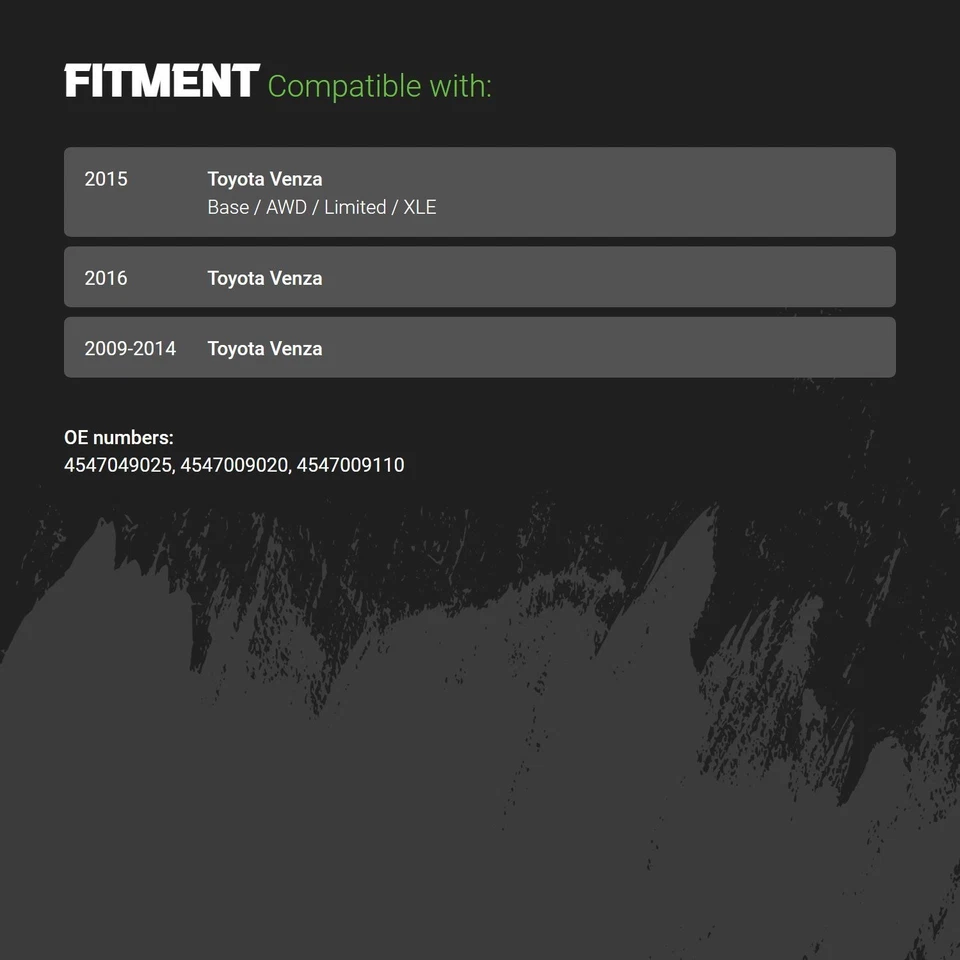 Tie Rod End For Toyota Highlander 2008-2019 Driver Side Front Outer 4547049025 Foto 4 de 4