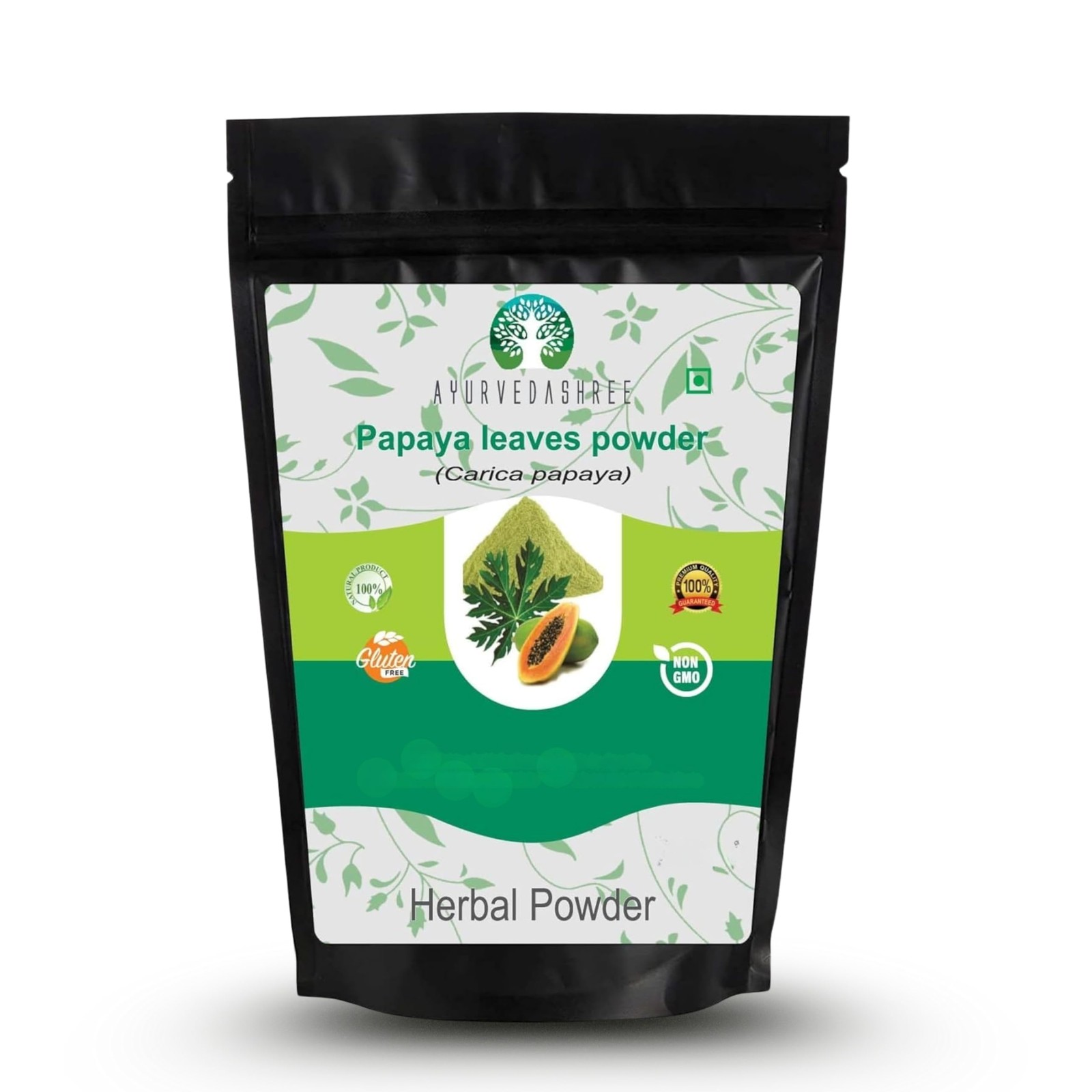 Papaya Leaf Powder 50 Gm | Dried from Fresh Green Leaves, Good to Make Tea, Juic
