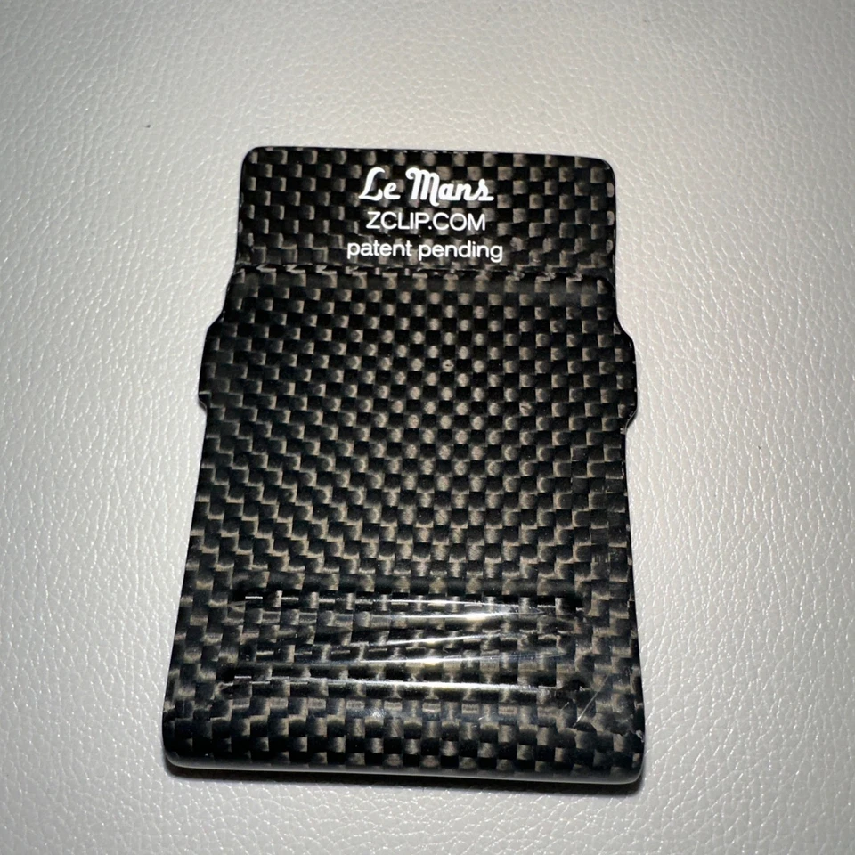 Carteira Z Clip Le Mans clipe de dinheiro fibra de carbono todos os dias transporte EDC Racing - Imagem 2 de 4