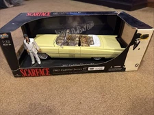 1963 CADILLAC SERIES 62 YELLOW SCARFACE 1:18 JADA TOYS VERY RARE