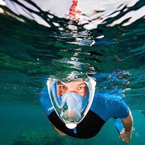 Full Face Snorkel Mask New Design fit over the Nose & Mouth Snorkeling