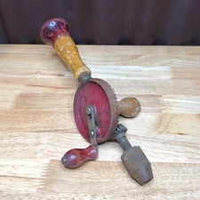 Vtg Stanley Defiance  Beater Hand Crank Drill USA Woodworking Tool