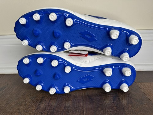 Lotto Stadio 200 III FG - Soccer Football Cleats -White Pacific Blue Mens US 10 - 第 11/12 張圖片