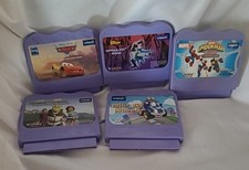 VTECH VSMILE Cartridges-Cars, Batman, Spiderman,Shrek, Whiz Kid Wheels,lot Of 5