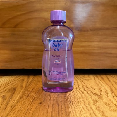 JOHNSON'S Baby Oil LAVENDER CLINICALLY Mildness 14 Oz Discontinued Rare 75% Full
