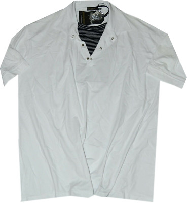 POLO UOMO moda Taglie Forti 6XL maglia manica corta calibrata oversize  bianca | eBay