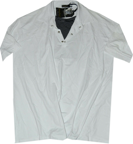 POLO UOMO moda Taglie Forti 6XL maglia manica corta calibrata oversize  bianca | eBay
