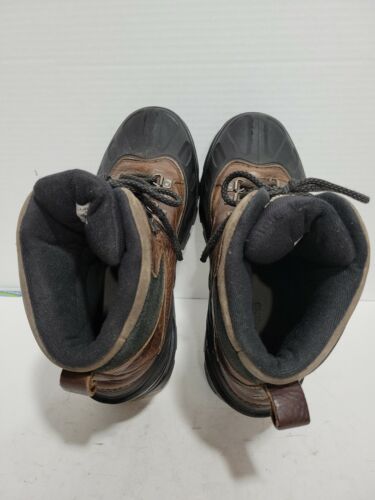 COLUMBIA BUGABOOTOO THINSULATE BROWN LEATHER WATERPROOF ANKLE MENS 12 BOOTS - Picture 2 of 5