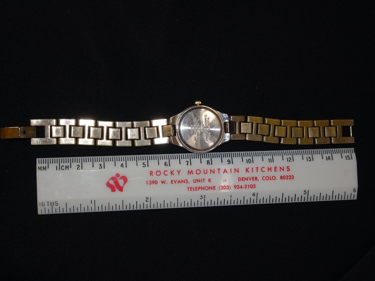 ミー ANNE KLEIN II 100ft WR Two-Tone Gold Silver Band Date Ladies