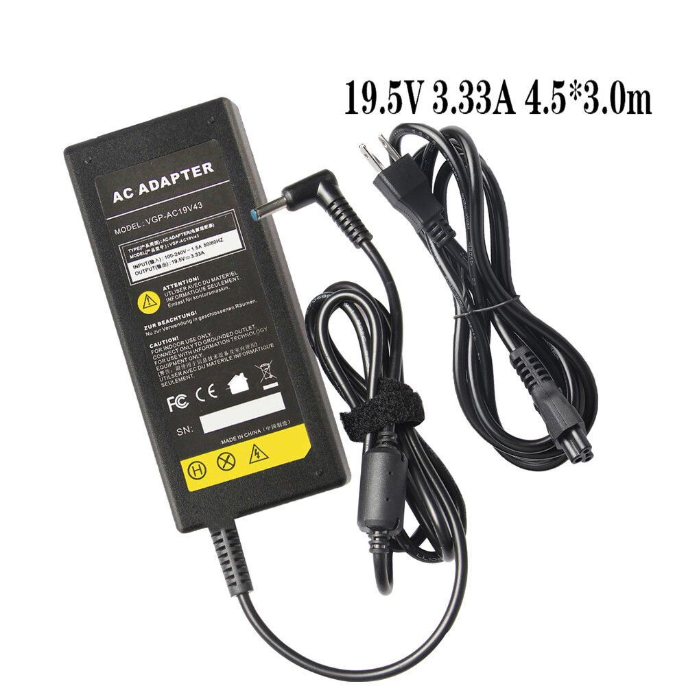 65W AC Adapter Charger For HP Chromebook 11 G3, G4, 14 G1, G4 - 19.5V, 3.33A Replacement