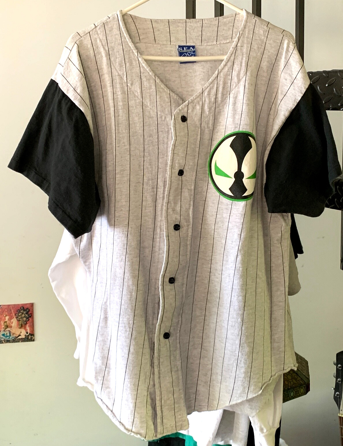 RARE 1992 Todd McFarlane SPAWN Baseball Jersey XL… - image 2