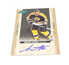 2005-2006 Parkhurst Authentic Signatures Andrew Alberts RC Boston Bruins #AL