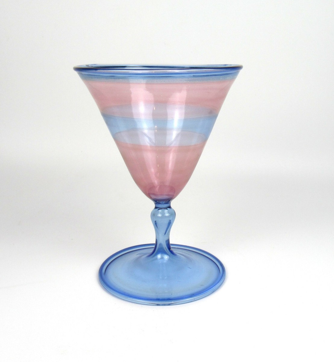 Karl Schmid Glas Vase / Schale signiert 1993 German Art Glass