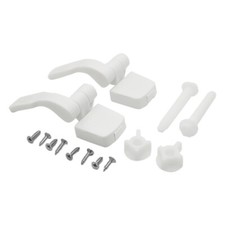 Thrifco 4400227 White Plastic Toilet Seat Hinge Top Mount Style