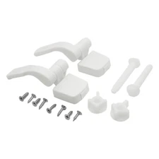 Thrifco 4400227 White Plastic Toilet Seat Hinge Top Mount Style