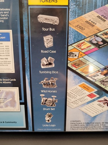 Rolling Stones Monopoly 2010 Original Sealed Collectors Edition Jagger USAopoly - Picture 12 of 12