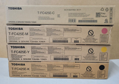 4 Toner Toshiba T-FC425E-K T-FC425E-C T-FC425E-M T-FC425E-Y New Original Packaging A-Stock VAT
