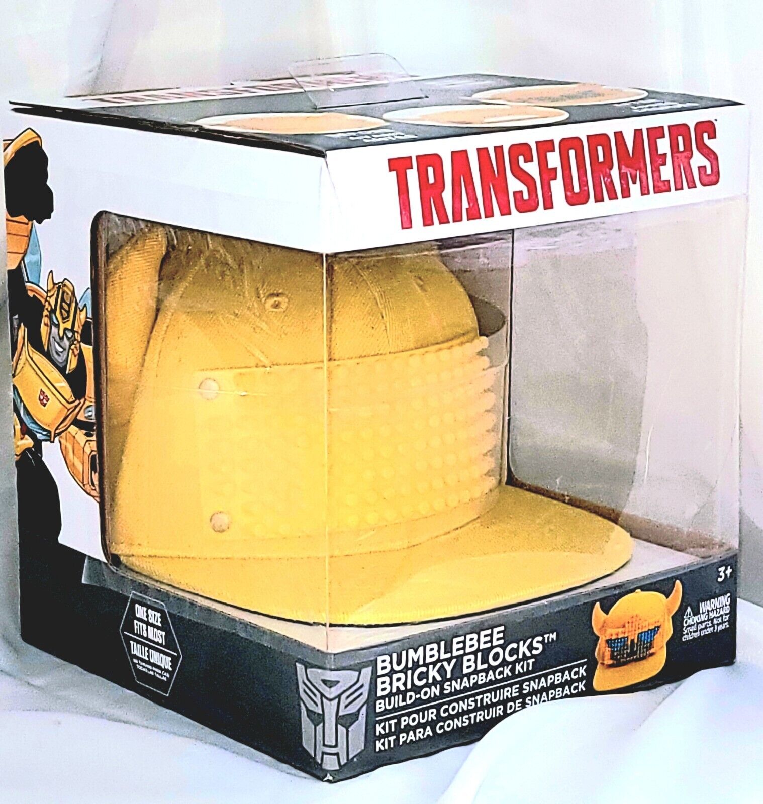 New  2017Hasbro Transformers Bumblebee Bricky Blocks Build-On Snapback Hat  Kit 
