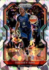 Odyssey Sims 2021 Panini Prizm WNBA Cracked Ice Parallel Card #80