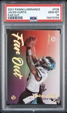 2021 Panini Luminance Far Out Jalen Hurts #FO-JHU SSP CASE HIT PSA 10