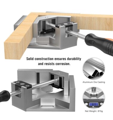 Right Angle Clamp,  [4 PACK] Single Handle 90° Aluminum Alloy Corner Clamp