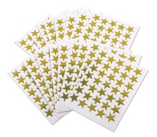 1000 GOLD STARS SCHOOL TEACHER OFFICE MERIT REWARD STICKERS SELF ADHESIVE 15mm