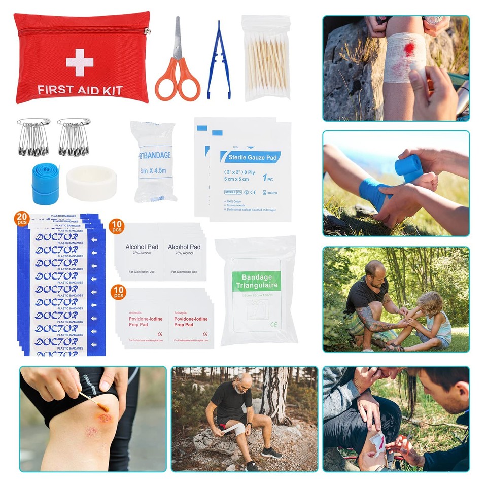 ,Survival Gear Professional Kit and Large Camping Backpack,First Aid