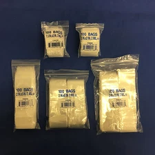 Elkay Clear Plastic Zip Seal Lock Top Reclosable Poly Jewelry Bags 2Mil