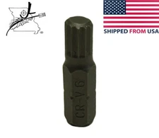 1x M6 M #6 1/4" Hex Shank Screwdriver Bit 25mm 1" Long Standard