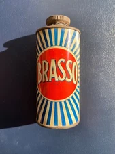 Vintage BRASSO No. 6 Metal Polish Empty Tin Can Reckitt & Colman GREAT GRAPHICS!