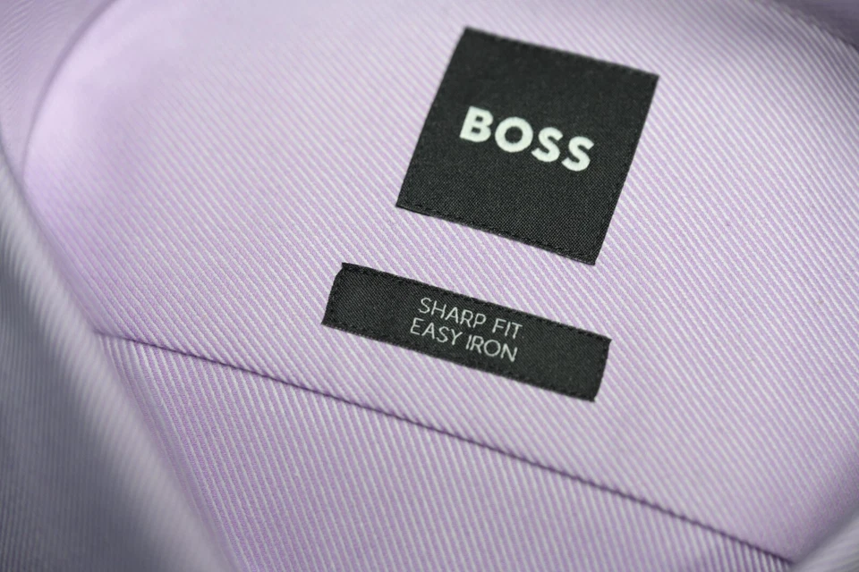 Hugo Boss Camicia Da Uomo Max Easy Iron Slim Fit In Cotone Stretch 39 15.5 34/35 - Immagine 4 di 4