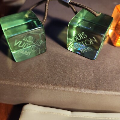 Auth Louis Vuitton Hair Cube Hair Tie Neon Green & Neon  display picture 1