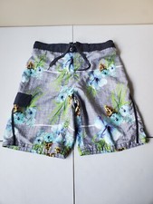 Ocean Pacific OP Board Shorts Swim Trunks Mens Size Medium 32-34 Gray Floral