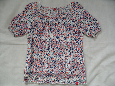 Chemisier Ballon EDC By Esprit à Motifs Colorés - Taille XL, Manches Courtes, Très Bon état