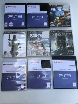 9 PS3 VIDEO GAME LOT PLAYSTATION 3 GTA IV, DEAD SPACE 2, RESIDENT EVIL 6, BATMAN
