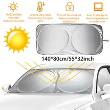 Foldable Car Front Rear Window Windshield Sun Shade Shield Cover Visor UV Block