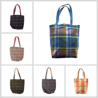 Karierte Tweed Shopper Tasche von Heritage Traditions, Tweedtasche, Tweed Beuteltasche