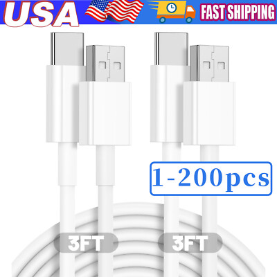 IPhone17/16/15 Pro Max USB-A Cable Fast Charger Type C Charging Data Cord Lot