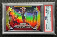 2020 Panini Prizm WNBA A'ja Wilson Widescreen #2 Gold /10 PSA 9