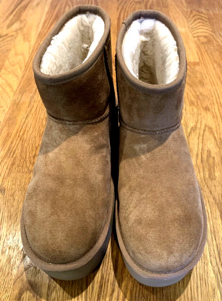 UGG CLASSIC MINI PLATFORM [1134991 Ankle Sheepskin Boots Women's UK6 CHESTNUT, photo 3 of 5