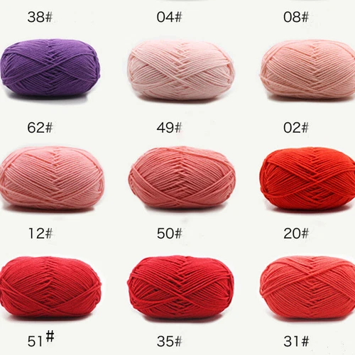 62 Colors Milk Cotton Skeins Hand Knitting Wool Baby Crochet Chunky Yarn 50g - Picture 11 of 87