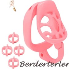 3D Printed Chastity Cage with 4 Rings Male Cage with Hooks Resin Chastity Device