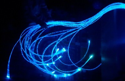 Glasfaser Sensorik Kabelbaum Lichter extra stark 5mm flexibel (15x200cm) Autismus