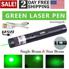 9900Mile Rechargeable Green Laser Pointer Pen Visible Flashlight+Usb Charger