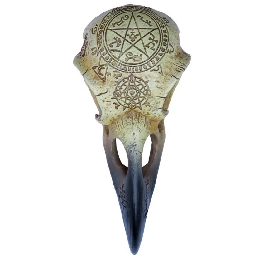 Alchemy Gothic Ciondolo Martello Con Teschio In Peltro Inglese, 3.8x5.1 Cm, Con Catena 58 Cm, Stile Gotico