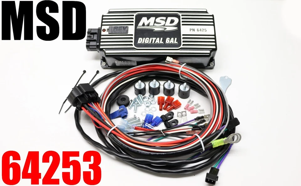 MSD 6AL Ignition Kit Digital 64253 Blaster 2 Coil 82023 Mounting Bracket 8213  - Image 2 of 4