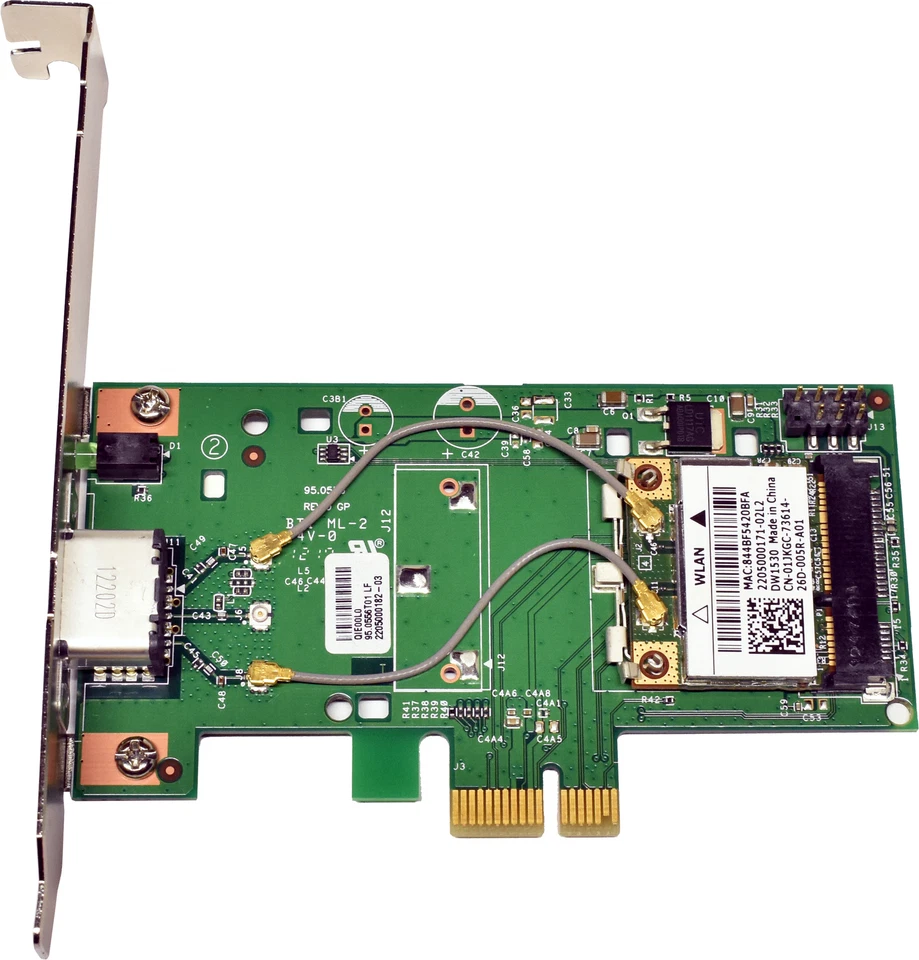 Dell Broadcom 08R83P BCM943228HM4L PCIe x1 Wireless Adapter Card FP - Bild 3 von 4